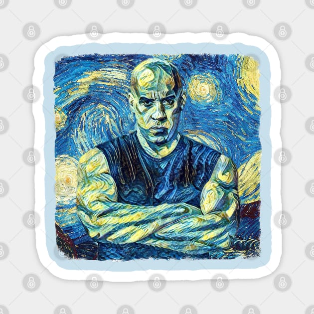 Vin Diesel Van Gogh Style Magnet by todos