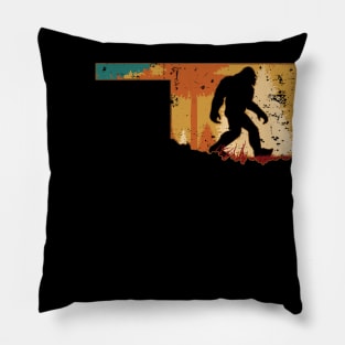 Bigfoot Retro Vintage Sasquatch Oklahoma Pillow