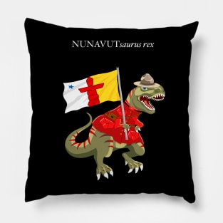 Clanosaurus Rex NUNAVUTsaurus rex NUNAVUT Canada Flag Tyrannosaurus Rex Pillow