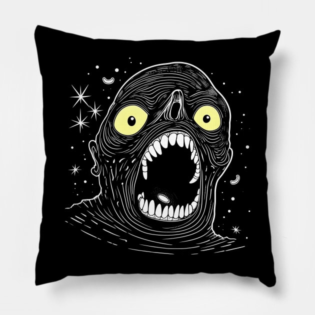 Cosmic Howl Pillow by Screamfinity