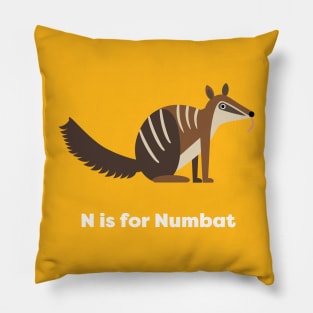 N is for Numbat Pillow