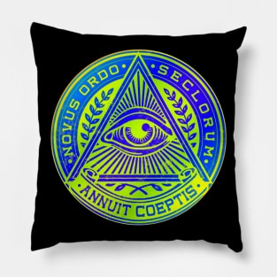 Retro New World Order Symbol Pillow