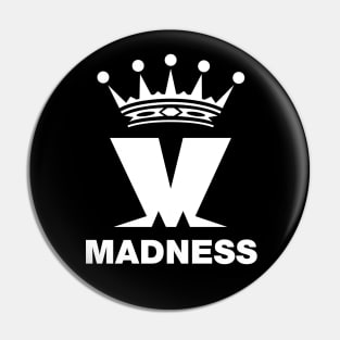 Madness Band White Print Pin