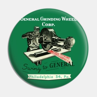 General Grinding Wheel Advert Pin