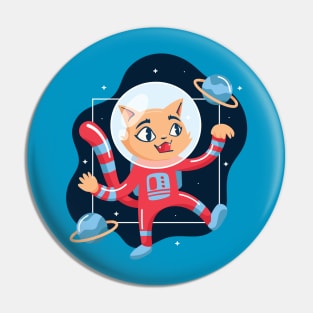 Astronaut Kitten Pin