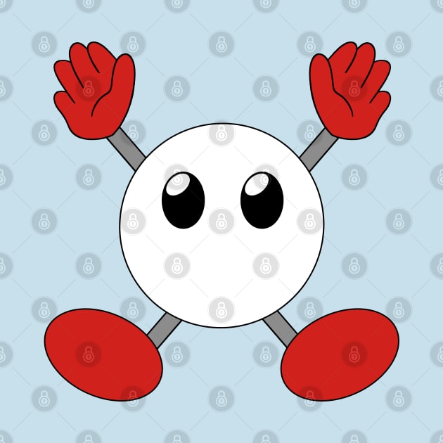 Round Boi In White And Red by AislingKiera