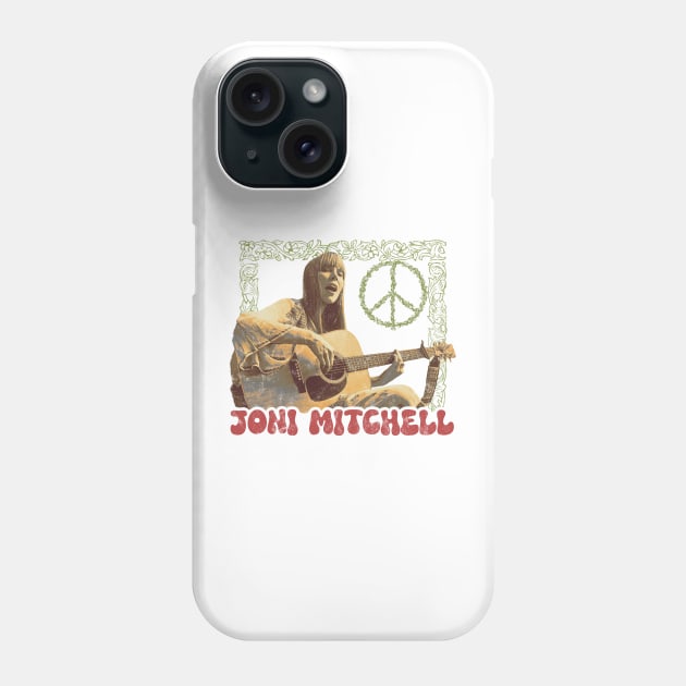 Joni Mitchell Vintage Flower Power Fanart Style Design Phone Case by snowblood