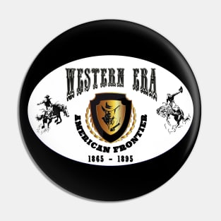 Western Era aka American Frontier - White, Black and Gold Pin