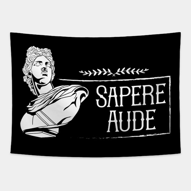 Latin saying - Sapere Aude Tapestry by Modern Medieval Design