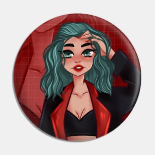 Vampire Girl Pin