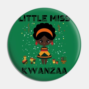 Little miss kwanzaa Pin