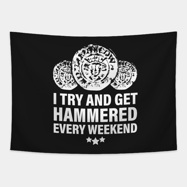 Funny metal detectorists, metal detecting club dig Tapestry by Diggertees4u