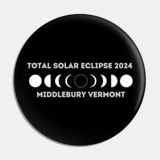 Middlebury Vermont Total Solar Eclipse Pin