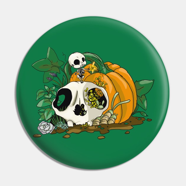 Bones and Plants Pin by Shadowsantos