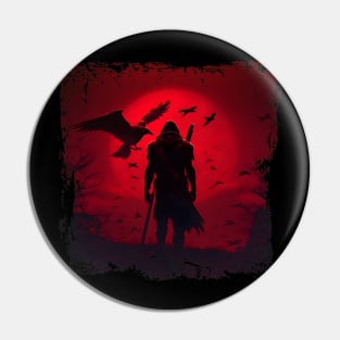 Raven Man Love BRZRKR Pin