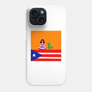 Sporty Puerto Rico Design on White Background Phone Case