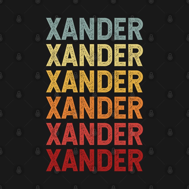 Xander Name Vintage Retro Gift Named Xander by CoolDesignsDz