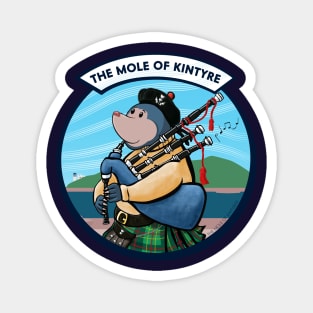 Scots Bagpipe Playing Mole Of Kintyre Pipe Band Magnet