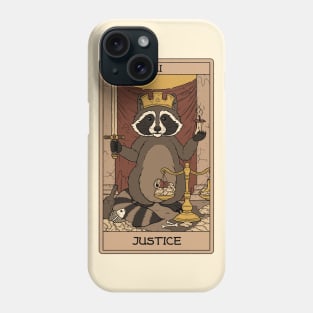 Justice - Raccoons Tarot Phone Case