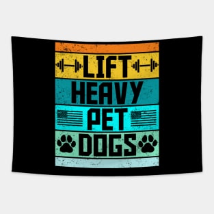 Lift Heavy Pet Dogs Gym Weightlifters Bodybuilding Workout Tapestry