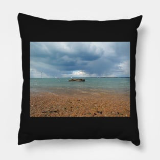 Horizon and sky at Colwell Bay Isle of Wight Pillow