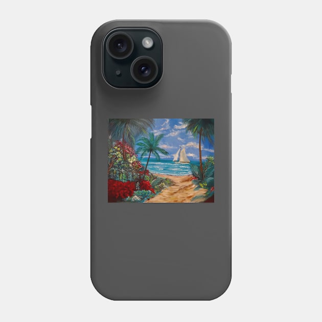 path to the Beach Hawaii Phone Case by jennyleeandjim