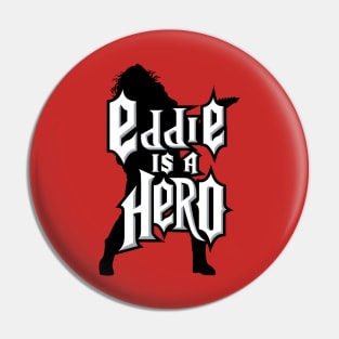 Most Metal Ever Guitarist 80's Hero Quote Logo Parody Pin