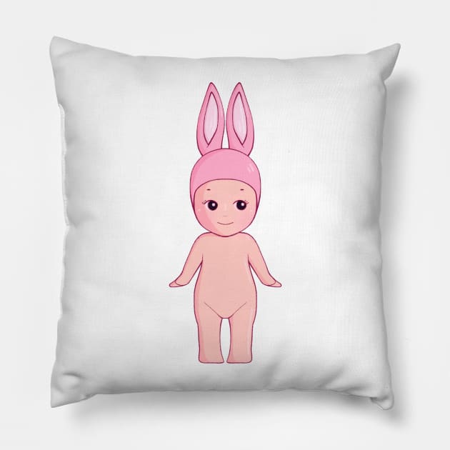 Pink Bunny Sonny Angel Pillow by novembersgirl