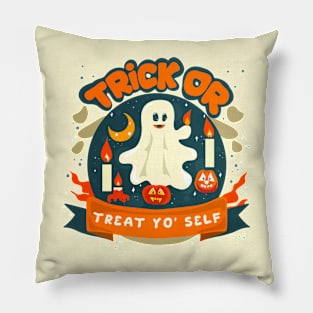 Trick or treat Yo self Cute Ghost Pillow