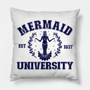 Mermaid University (Mono) Pillow