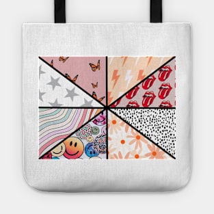 trendy collage Tote