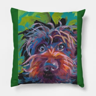 WireHaired Pointing Griffon Bright colorful pop dog art Pillow