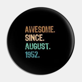 Born in August 1952 Pin