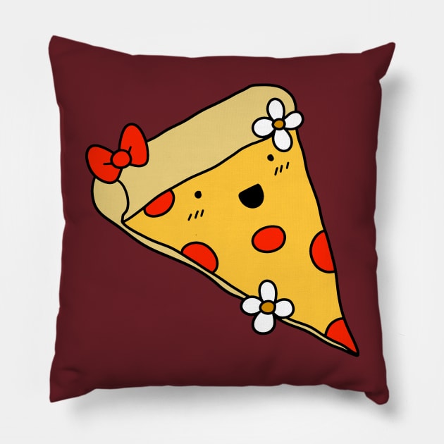 Pretty Pizza Slice Pillow by saradaboru