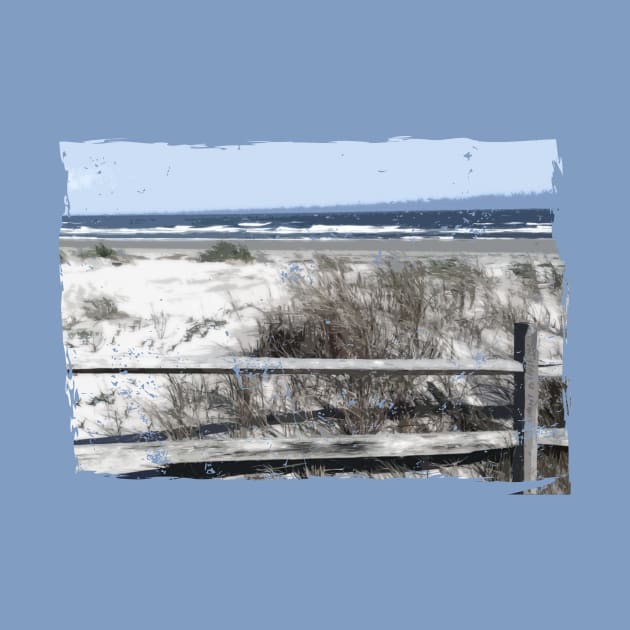 Lispe Beach Dune with Split Rail Fence by Lispe