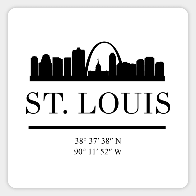 Vintage St. Louis Baseball Skyline Cardinal Retro Sticker for