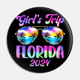 Girls Trip Florida 2024 Summer Beach Weekend Vacation Women Pin