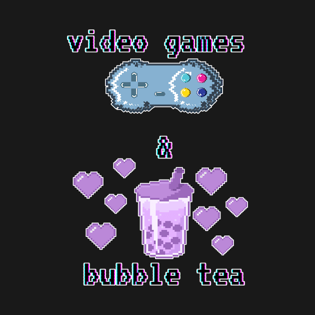 "Retro Gaming & Bubble Tea" - Anime Bubble Tea by Huschild