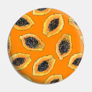 Papaya slices on orange Pin