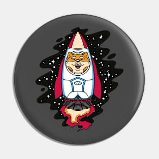 Shiba to the Moon Pin