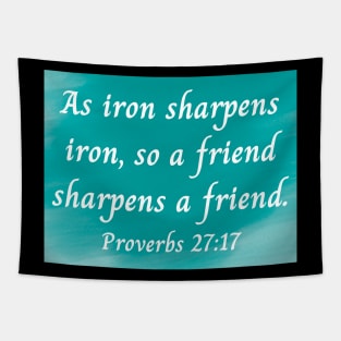 Bible Verse Proverbs 27:17 Tapestry