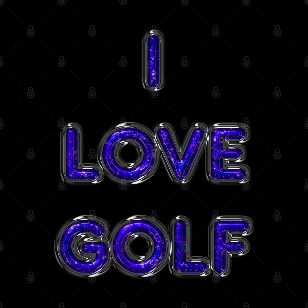 I Love Golf - Purple by The Black Panther