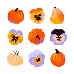 Pumpkins and Pansies T-Shirt