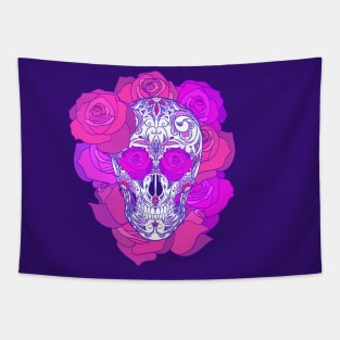 Sugar skull and roses Tapestry