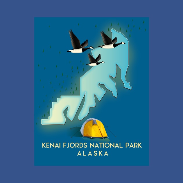 Kenai Fjords National Park Alaska travel map by nickemporium1