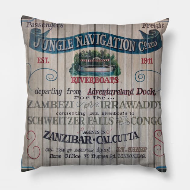 Jungle Navigation Company Pillow by The Skipper Store