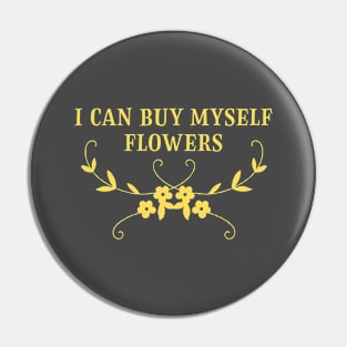 Flowers, mustard Pin