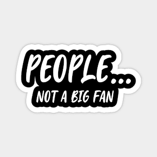 Funny People Not A Big Fan Introvert Sarcasm 3 Magnet