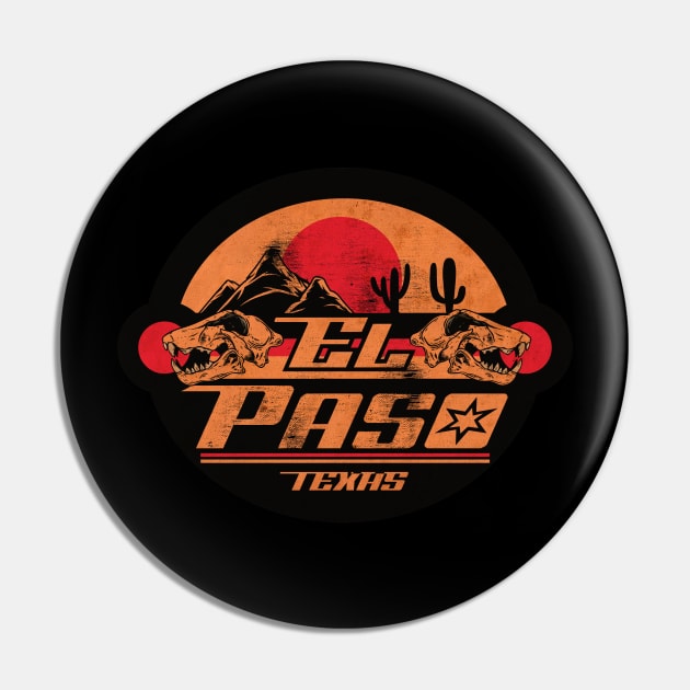 El Paso Texas Sign Pin by CTShirts