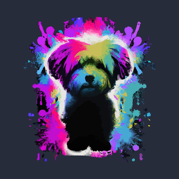 Maltese Dog Colorful Artwork by Furrban